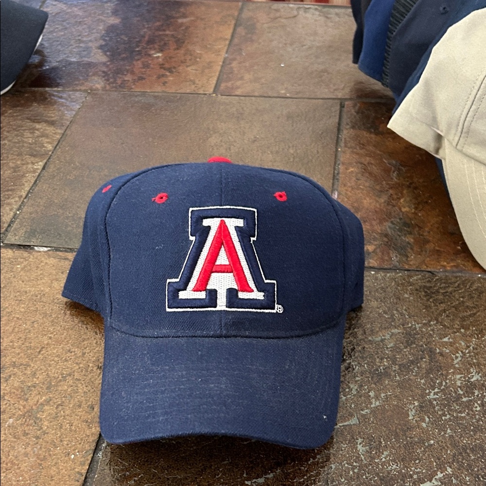 Navy Blue Cap with Red Accents